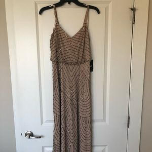 Adrianna Papell Bridesmaid’s Dress- Taupe Pink